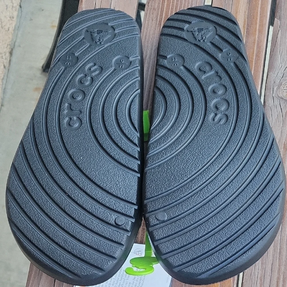 CROCS Unisex black Slide Sandals Size M9/w11